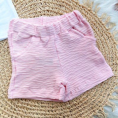 Conj. Blusa Sweet as a Teddy Bear e Short - Rosa e Branco